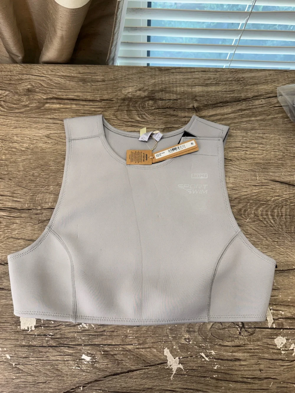 SKIMS Sport Swim High Neck Top Womens Large Chrome size xl NWT